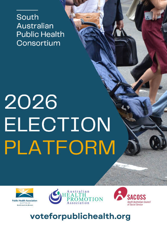 Cover image of the SA Public Health Consortium 2026 election platform.